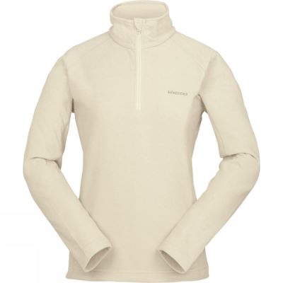 Fleece Ayacucho Madison Striped Half Zip Mujer - Beige - Chile IUW689413